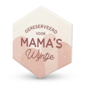 Onderzetter mama's wijntje