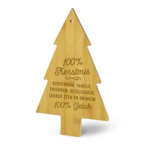 Kerst Serveerplank 100 procent kerstmis