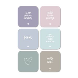 Onderzetters pastel kleur