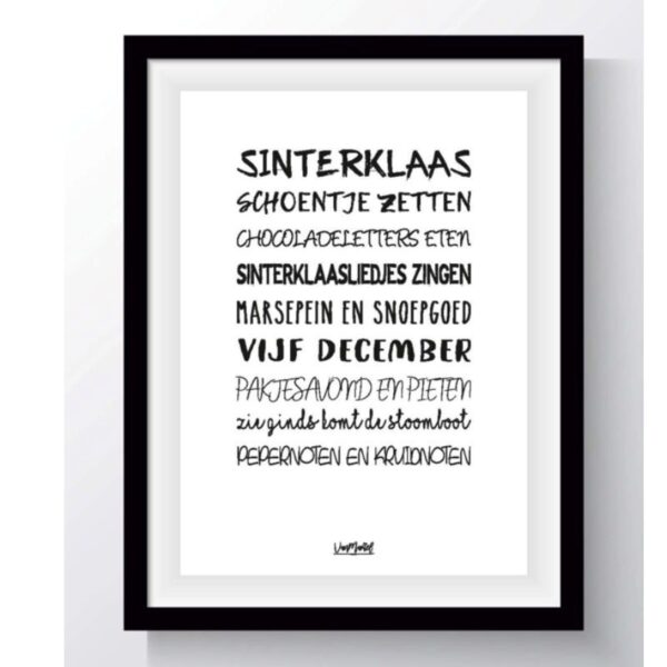 Poster a4 sinterklaas