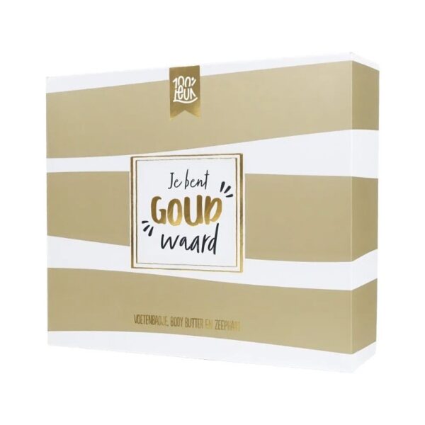 Cadeaupakket goud waard voorkant