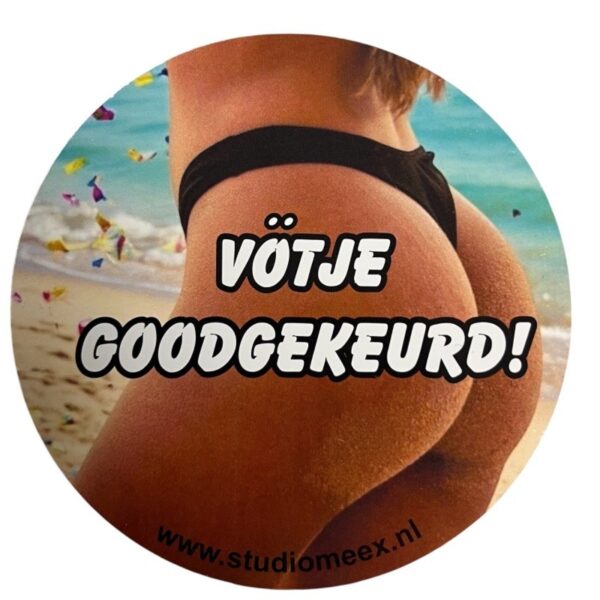 Sticker Carnaval Votje goodgekeurd